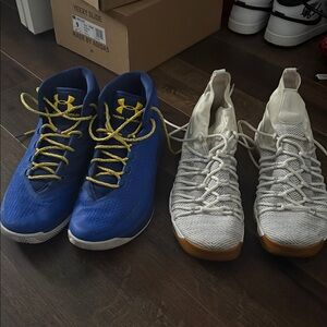 Nike kd 9, under armor curry 3